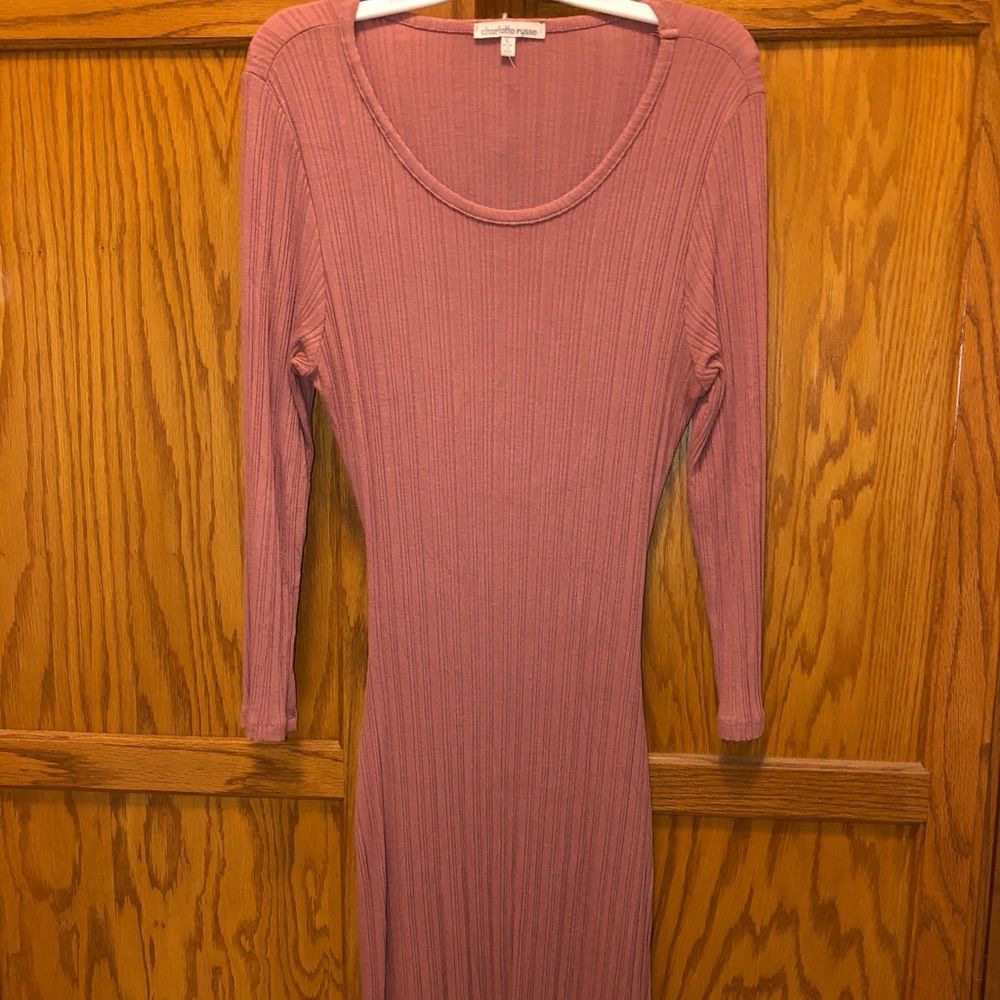 Thigh length dress with and open back